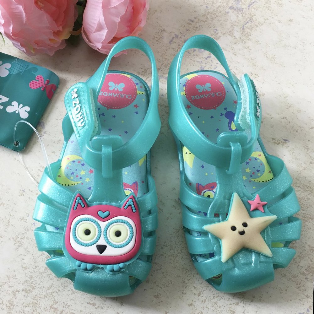 Zaxy Glow in the Dark Soft Jelly Owl Star Sandal